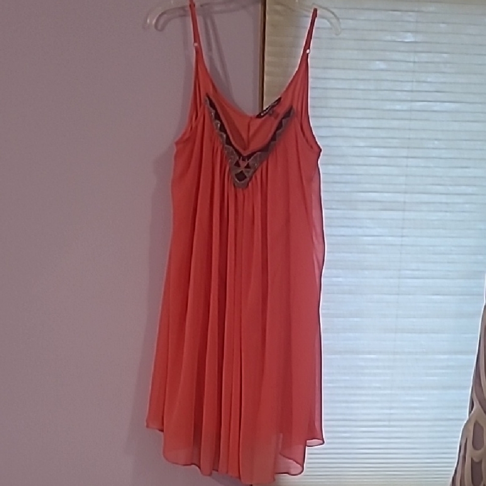 Express Pink Mini Sundress Sleeveless Spaghetti Strap